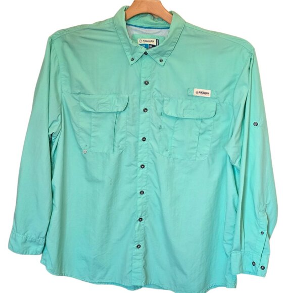 Men's MAGELLAN OUTDOORS Long Sleeve Fishing Shirt sz 3X - Picture 1 of 9